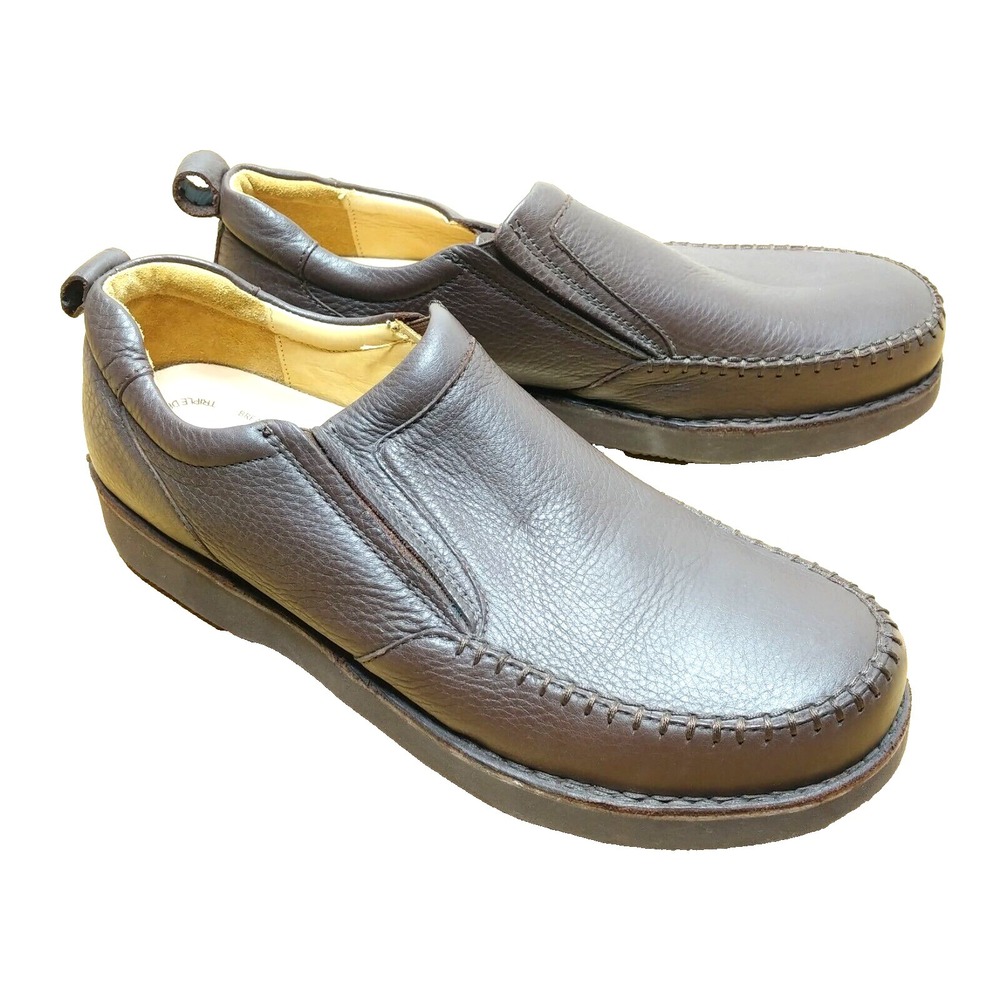 Samuel Hubbard Slip On Loafers Mens 12 Brown Hubbard Free Pebbled Leather Vibram